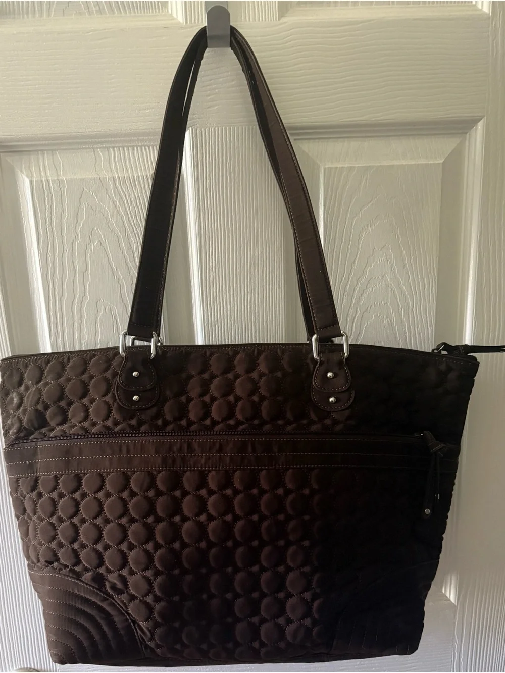 Vera Bradley Diaper Tote Bag Espresso Brown Microfiber Large